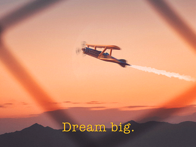 Dream Big bigun design digital dream dribbble fantasy art inspiration minimal motivation photoshop plane