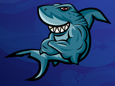 Muscle Shark Character Design