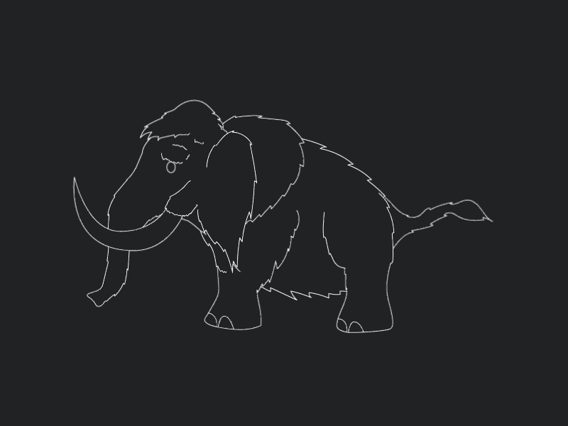 Mammoth animation animation animation 2d illustration lineart