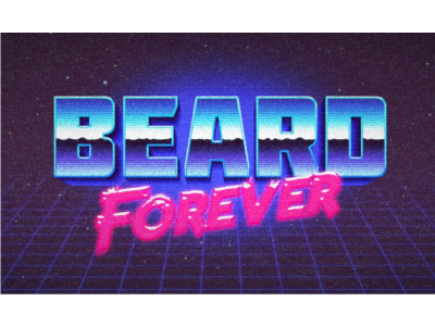 Facebook Cover Image 80s 90s beard cover facebook glitch retro type vintage