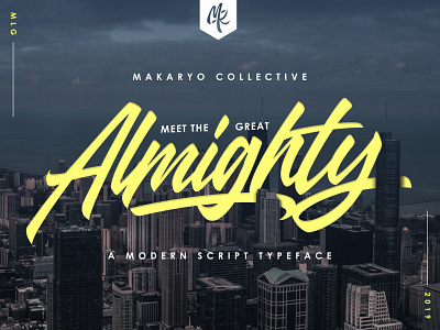 Almighty - Modern Script Typeface creativemarket design font fonts lettering typeface typography vector