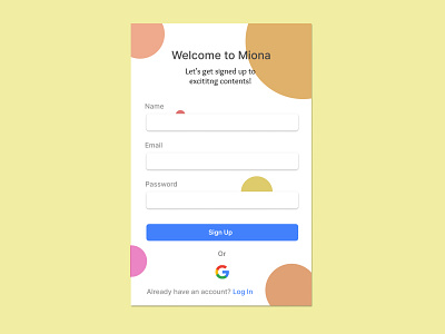 Daily UI 001 - Sign Up app daily ui daily ui challenge dailyui dailyui 001 login minimal mobile signup signup page ui ux