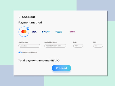 Credit Card Checkout - Daily UI 002 credit card credit card checkout credit card payment daily ui daily ui 002 dailyui minimal payment checkout design payment method