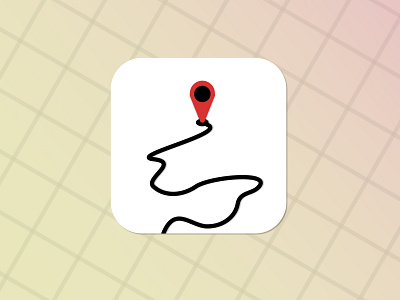 App Icon - Daily UI 005 app app icon app icon design application application icon daily ui 005 daily ui challenge dailyui location location app mobile mobile icon route travel app