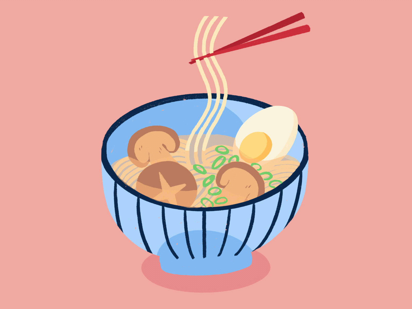 Ramen animation gif animated gif animation illustration japan food noodle procreate ramen