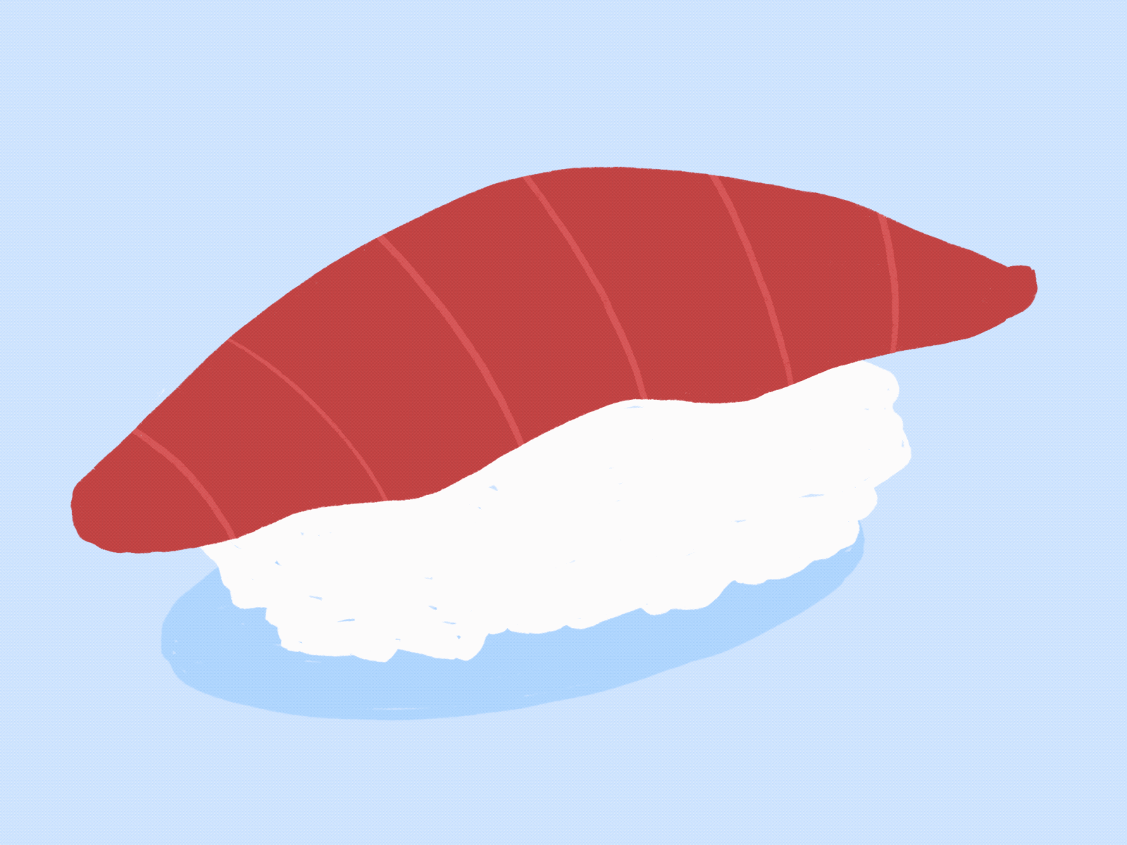 Sushi animation gif animated gif animation illustration japanese food procreate sushi