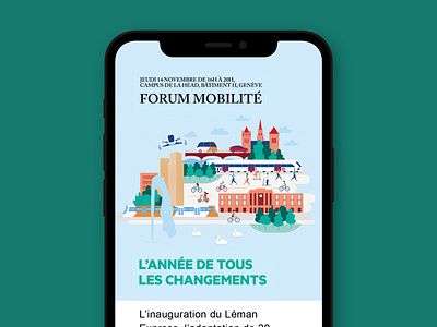 Forum Mobilité 2019 design essencedesign event geneva illustration mobility