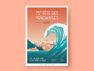 Fête des vendanges 2021 design event festival illustration lutry procreate switzerland