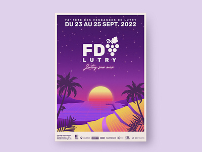 Fête des vendanges 2022 design event festival illustration poster procreate