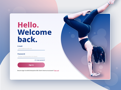 My first shot. dailyui design helth login sign in ui yoga