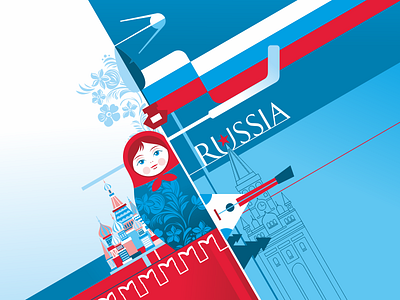 Russia design illustration russia vector