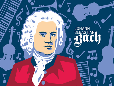 Bach bach illustration music vector