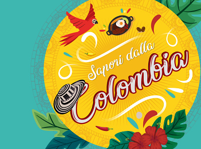 SAPORI DALLA COLOMBIA colombian illustration cooking app kitchen logo tvshow wip