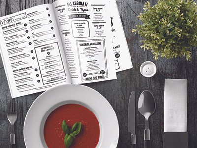 Blow Menu brand identity design flat lays graphic ideas magazine menu menus mockup realistic restaurant