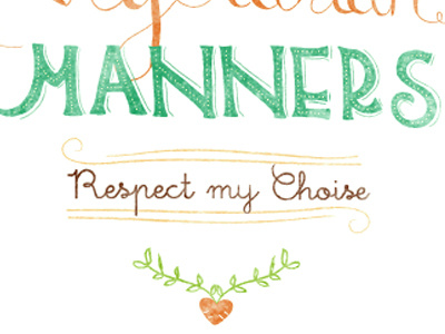 Vegetarian manners carrot handlettering love manners process type veg vegetarian write