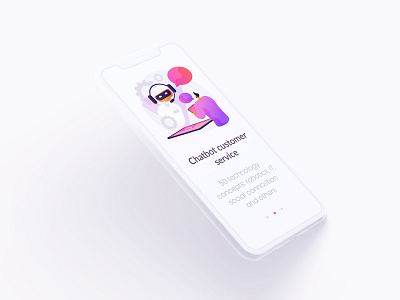Tech illustrations for onboarding screens character chatbot concept concept illustration illustration oboarding robot technology ui design ui elements uikits vector