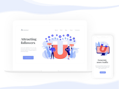 Marketing ui illustrations kit illustration landing page onboarding templates ui elements uikit uiux vector