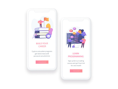 Vector illustrations for education apps