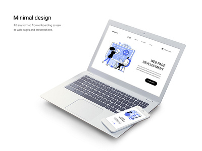 Blue Ink development illustrations vol.2 abstract charater concept flat graphic design illustration metaphor ui ui elements uikits uiux vector