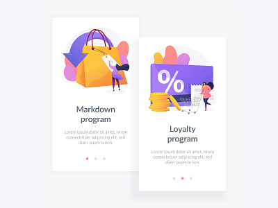 Loyalty program, discount program metaphors black friday concept concept illustration discount graphic design illustration loyalty card onboarding story ui vector web design