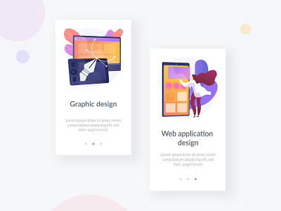 Graphic and web design vector metaphors. app design concept graphic design illustration metaphor ui ui elements vector web design