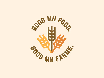 Good food. Good farms. icon illustration logo typography vintage