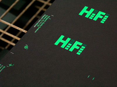 HiFi Press Proof business card fluorescent hifi neon press print proof screen