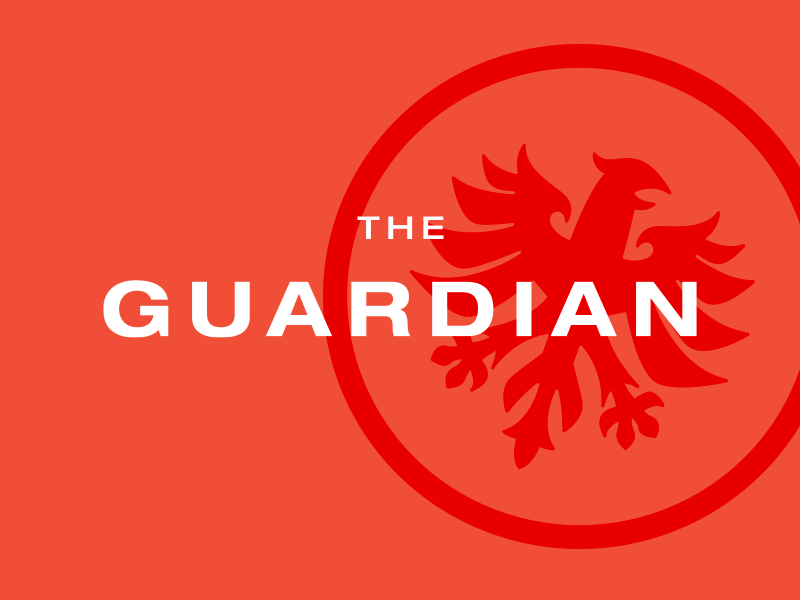 The Guardian griffin guardian logo mark stamp typography