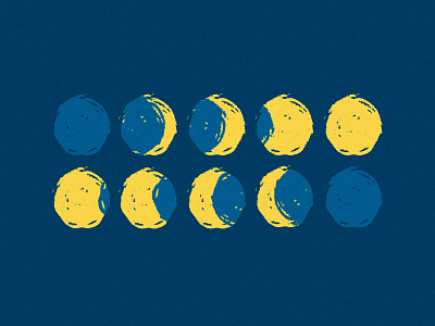 Phases illustration logo mark moon phases