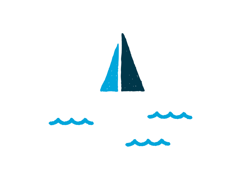 Sail Boats boat draw hand illustration ppaf sail boat waves