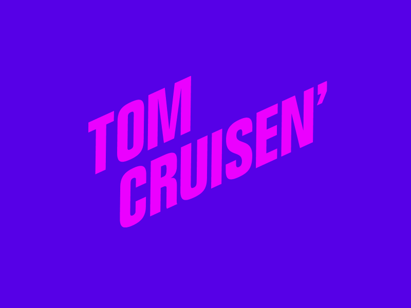 Cruisen' animated cruise gif identity logo poster skateboarding tom
