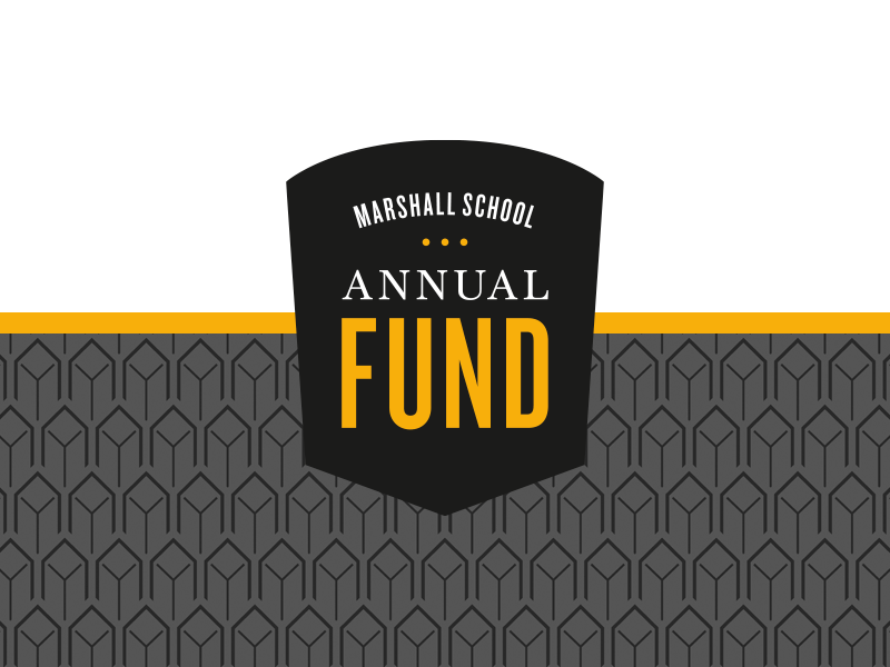 Annual Fund badge design graphic identity logo mark marshall pattern