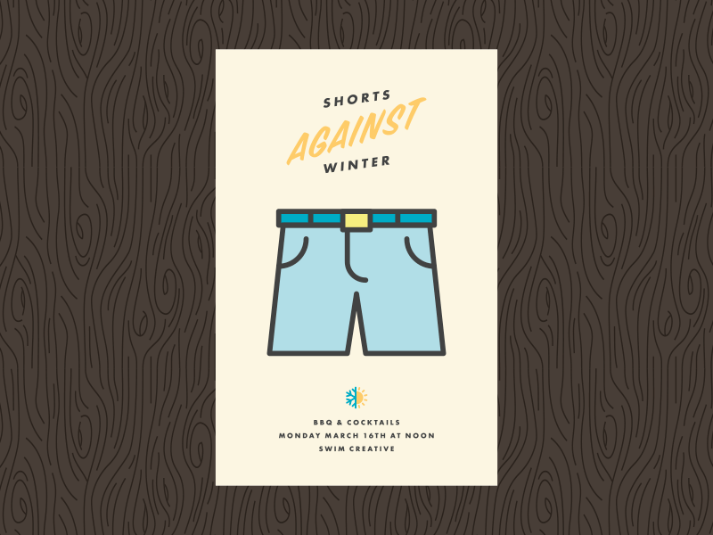 Shorts Against Winter against design gif graphic icon illustration mockup poster shorts winter