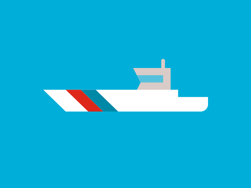 Coast Guard Cutter boat coast guard cutter design geometric graphic illustration ship