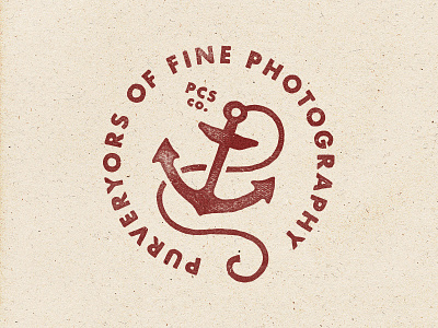 Port City Supply Stamp anchor badge design graphic hand drawn illustration logo pcs stamp