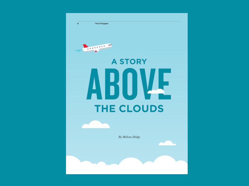 Above the Clouds air plane animation clouds design editorial gif graphic illustration layout magazine marshall spread