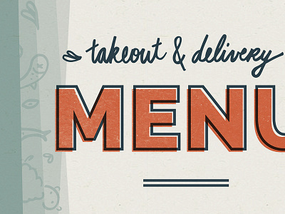 Menu delievery design graphic layout menu takeout