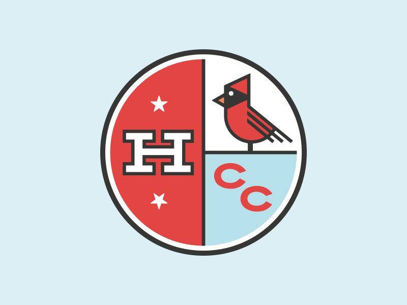 HCC Unused badge brand branding design gif graphic hibbing identity