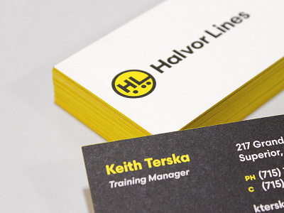 Halvor Business Cards brand business card design graphic halvor identity lines print swim trucking