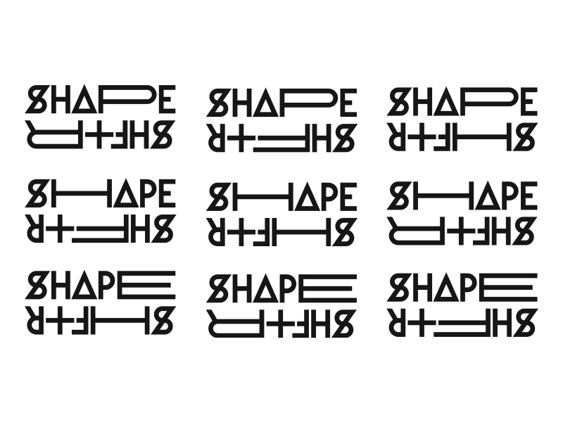 Shapeshftr adaptive design flexible graphic identity interior plain project ipp logo logo type shape shifter snowboarding typography