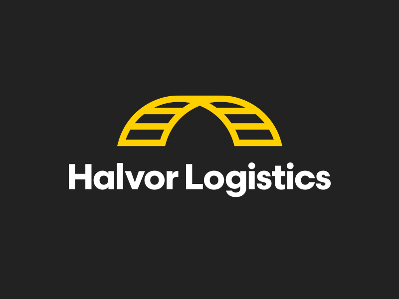 Halvor Logistics brand design graphic halvor identity logo mark trucking