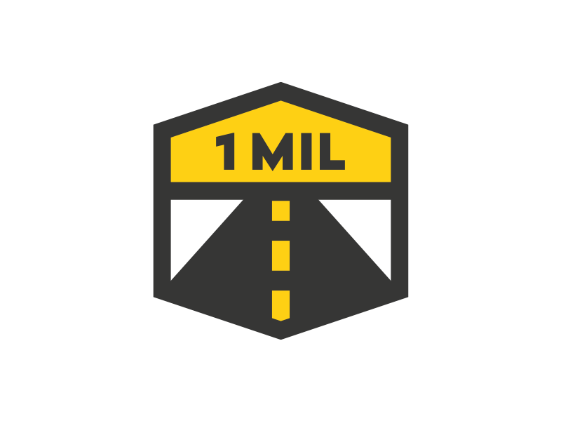 Million Miles Club award badge design graphic halvor icon trucking