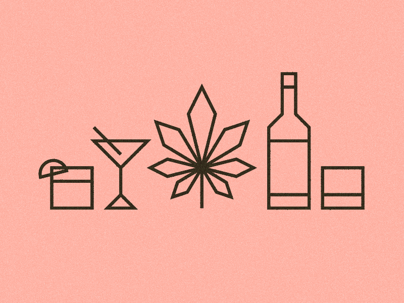 Roma Ransom booze design graphic icons illustration prohibition weed