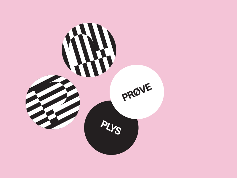Plys with Purpose art show circles design exhibition gallery graphic identity logo mark plus skateboarding stickers