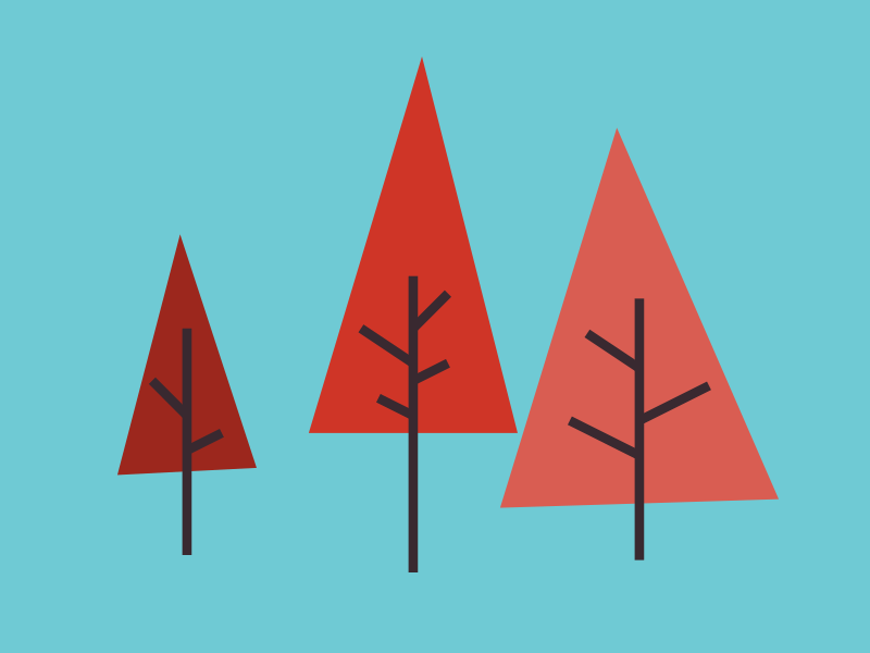 Mid Mod Trees design graphic illustration mid century mid mod modern tree trees vector