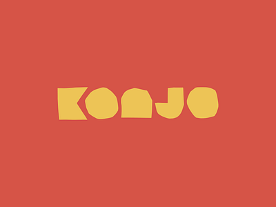 Konjo Unused 1.1 brand cut paper design graphic identity logo mark type typography word word mark yoga