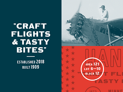 The Hangar 1.1 1920s 1930s airplane badge badges brand brand identity graphic graphic design hangar identity restaurant tag line visual identity visual language