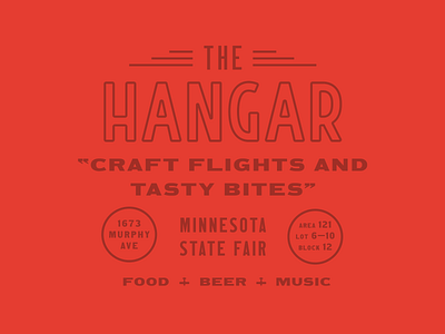 The Hangar 1.3 badge brand brand identity design fair graphic graphic design identity logo mark state fair type typography