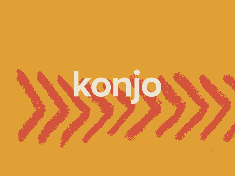 Konjo Final 3.1 brand brand identity design graphic hand drawn identity logo mark motion type typographic typography word word mark yoga youth