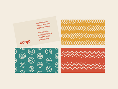 Konjo Final 3.3 brand business card card design graphic identity konjo mock up pattern print yoga youth